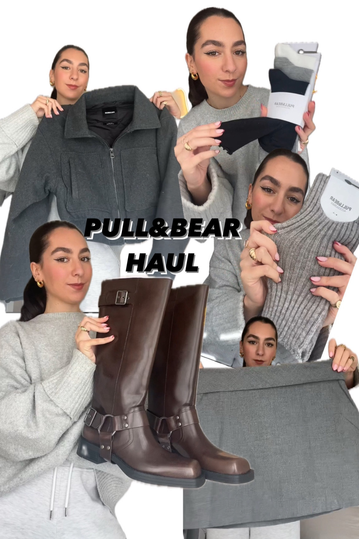 Pull&bear autumn haul, legwarmers, socks, boots, brown buckle boots, grey mini skirt, grey jacket, grey 

#LTKeurope #LTKshoecrush #LTKSeasonal