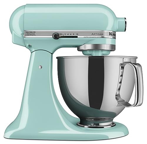 KitchenAid Artisan Series 5 Quart Tilt Head Stand Mixer with Pouring Shield KSM150PS, Ice Blue | Amazon (US)