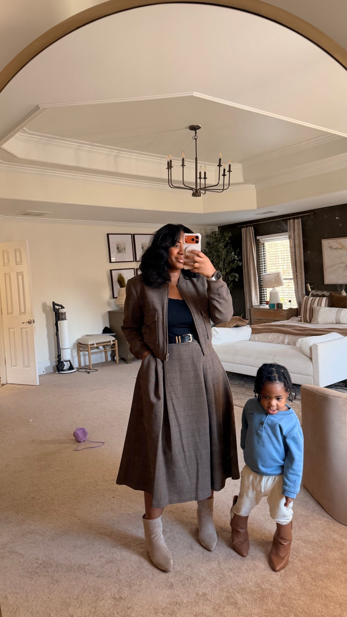 I got messages saying LINK NOW, so here we are. Where church meets chic. I love anything I can get dressed up in. I will link the jacket but the skirt was limited. 

#LTKWorkwear #LTKMidsize #LTKootd