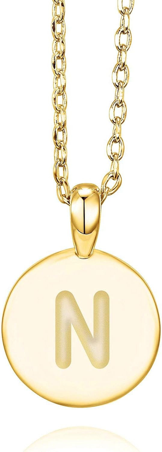 PAVOI 14K Yellow Gold Plated Letter Necklace for Women | Gold Initial Necklace for Girls | Amazon (CA)