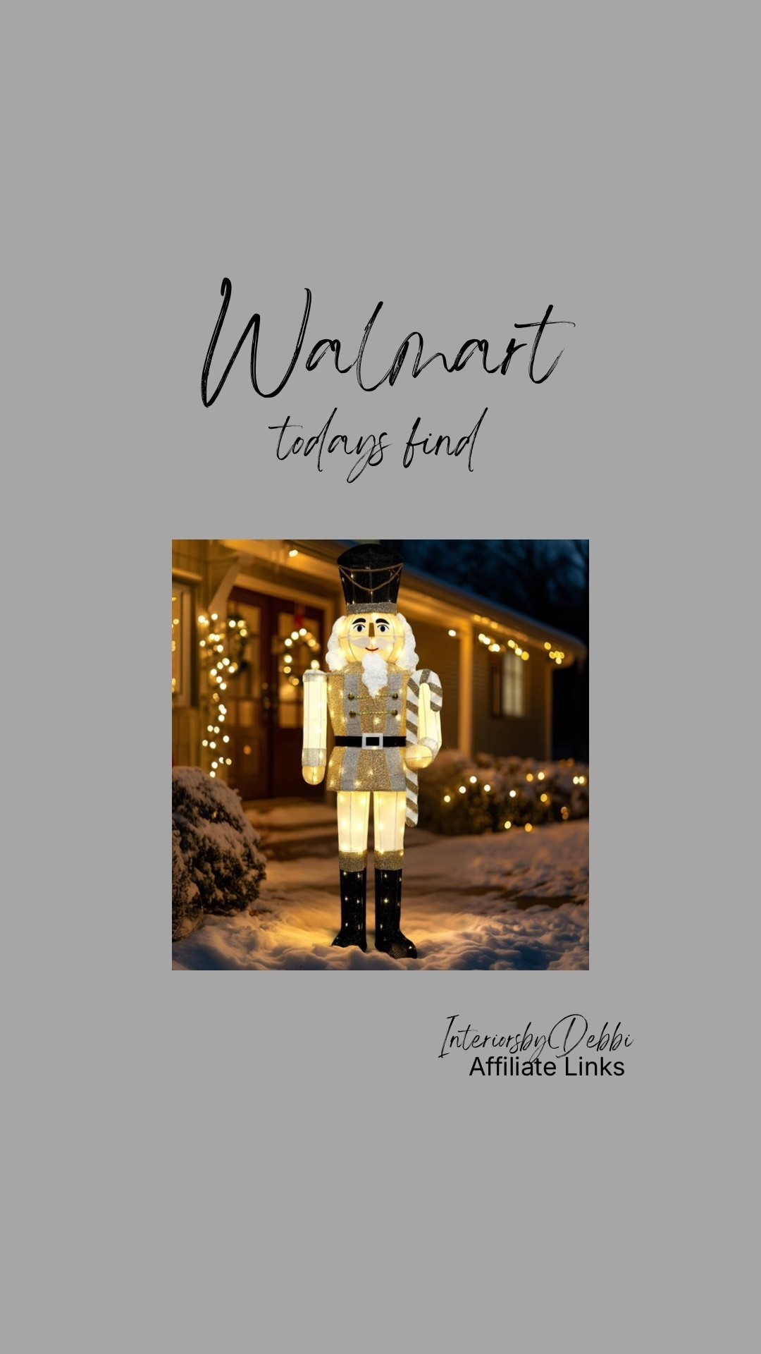 Walmart Find
Prelit Nutcracker, transitional home, modern decor, amazon find, amazon home, target home decor, mcgee and co, studio mcgee, amazon must have, pottery. barn, Walmart finds, affordable decor, home styling, budget friendly, accessories, neutral decor, home finds, buy new arrival, coming soon, sale alert, high end look for less, Amazon favorites, Target finds, cozy, modern, earthy, transitional, luxe, romantic, home decor, budget friendly decor, moody vibes #walmart