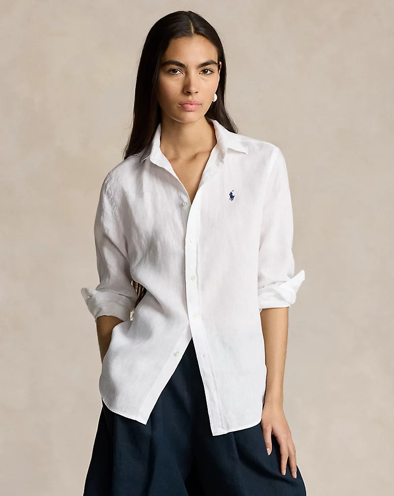 Relaxed Fit Linen Shirt for Women | Ralph Lauren® IE | Ralph Lauren (IE)