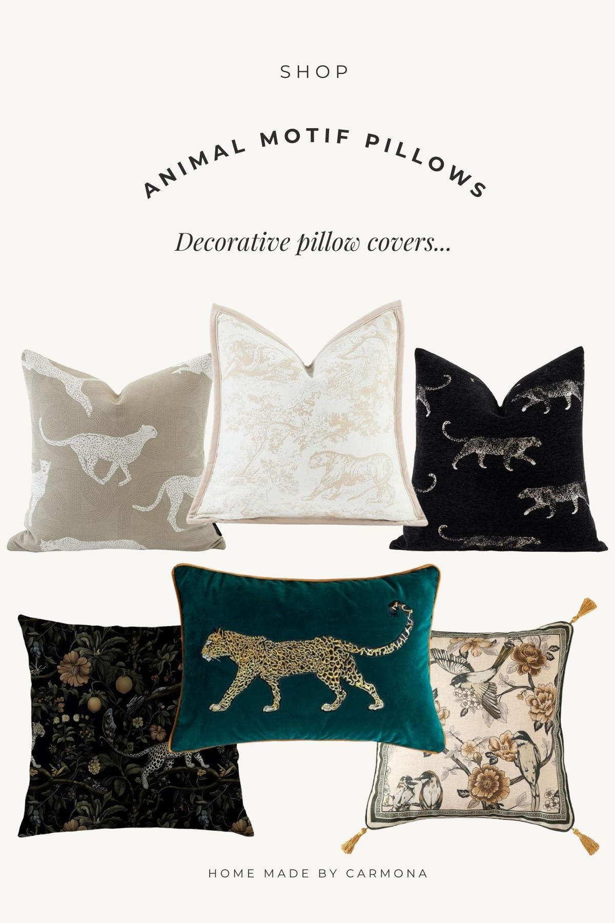 Animal motif throw pillows & throw pillow covers 

 #LTKHome