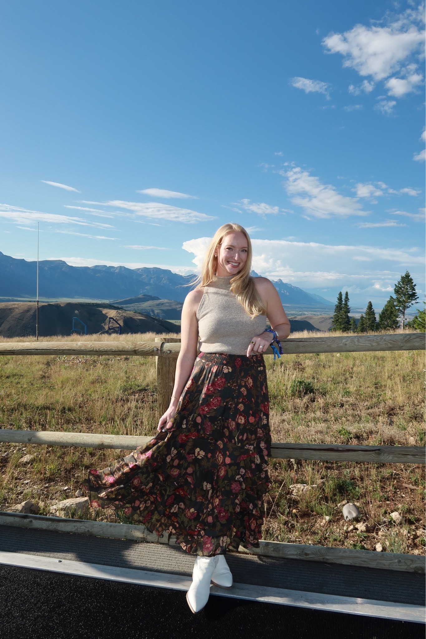 If you’re looking for a go to piece for your fall wardrobe, I highly recommend this skirt!! It’s perfect for warmer fall weather and can be dressed up or down. I’m wearing a small and also wore it last year with a bump and postpartum since it has a stretchy waist band. I recently wore it to a concert in Jackson hole 

Use my LANE promo code AMANDA10 if you need a pair of western boots for country concerts, etc 🎀

#LTKootd