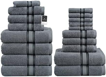 Amazon.com: Bath Towels for Bathroom Set- 100% Cotton Towel Set, Soft Bath Set- 6 Bathroom Towels... | Amazon (US)