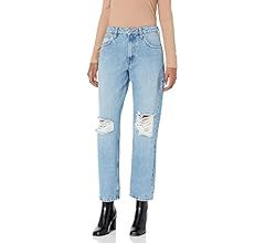 Women's Luca High Rise Distressed Loose Straight-Fit | Amazon (US)