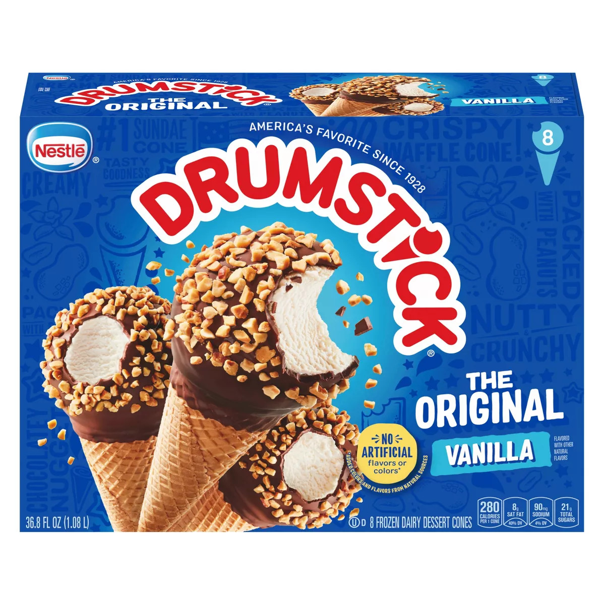 Nestle Drumstick Vanilla Ice Cream Cone - 8ct | Target