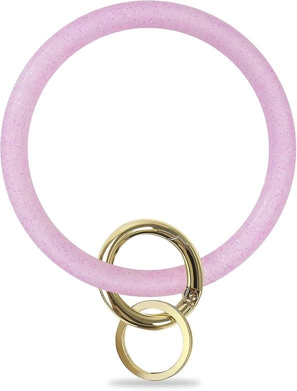 SHANSHUI Keychain Bracelet,Silicon Wristlet Keychain Bangle Keyring Holder for Women Girl | Amazon (US)