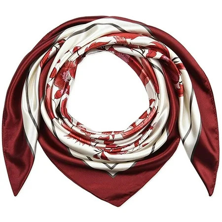 35 x 35 Women Square Stain Silk Like Head Scarf Hair Sleeping Decoration at Night | Walmart (US)