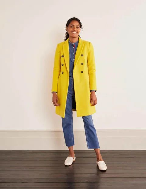 Burnet Coat Maize Yellow Women Boden | Boden (US)