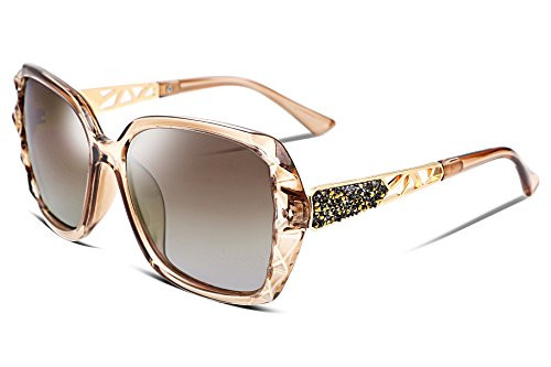 FEISEDY Women Trendy Polarized Sunglasses Oversized Sparkling Crystal Frame B2289 | Amazon (CA)