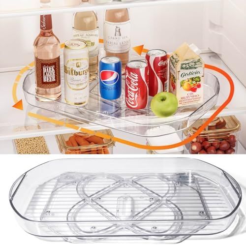 Voova Lazy Susan Turntable Organizer for Refrigerator, 360° Rotating Fridge Organizers and Stora... | Amazon (US)