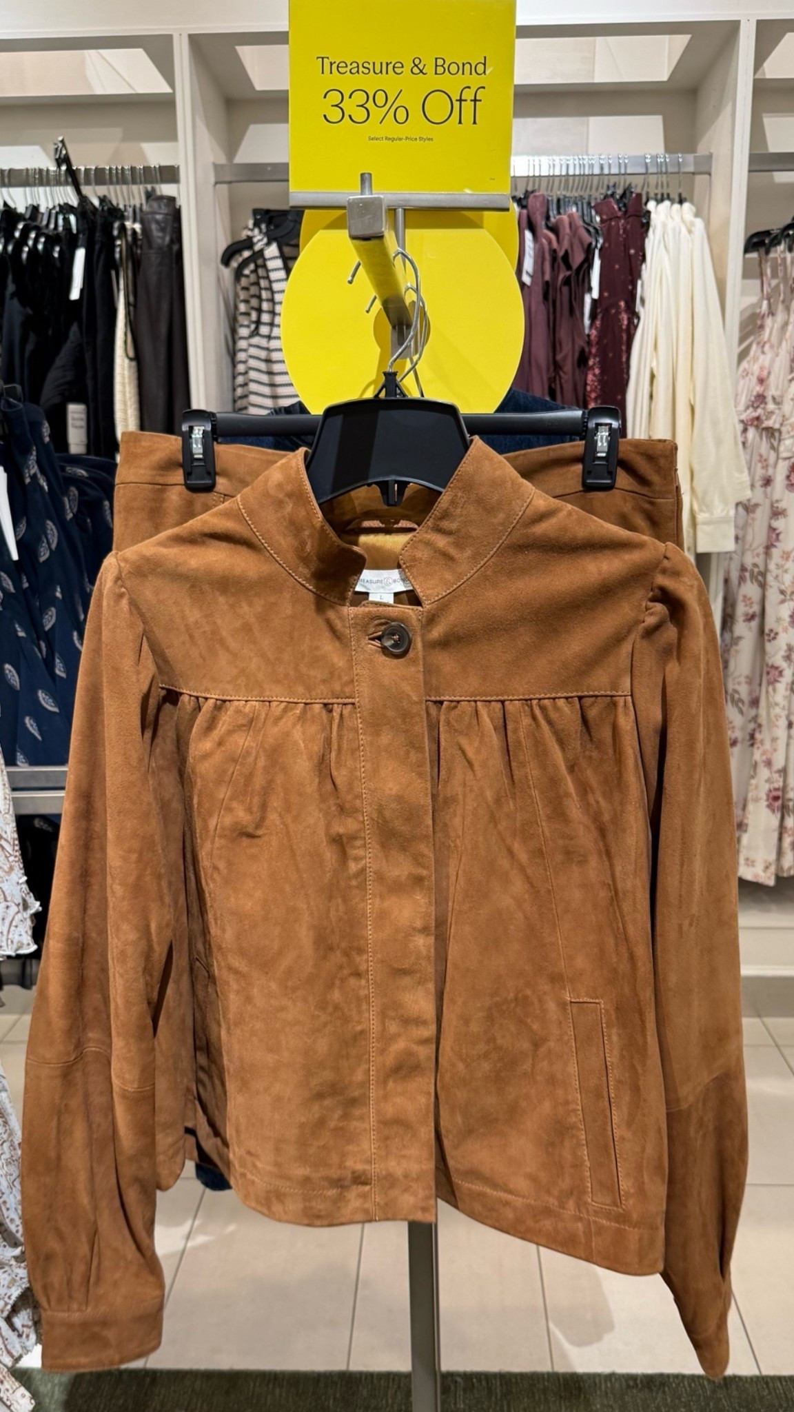 This suede jacket was so soft and cute! Didn’t have my size in store but here a look. Highly recommend it! 

Suede 
Nordstrom Anniversary Sale

#LTKSaleAlert

#LTKSaleAlert