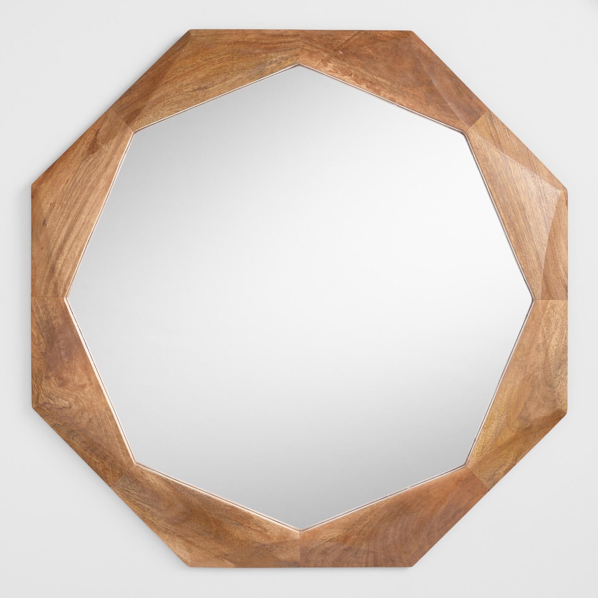 Wood Octagon Mirror: Natural by World Market | World Market