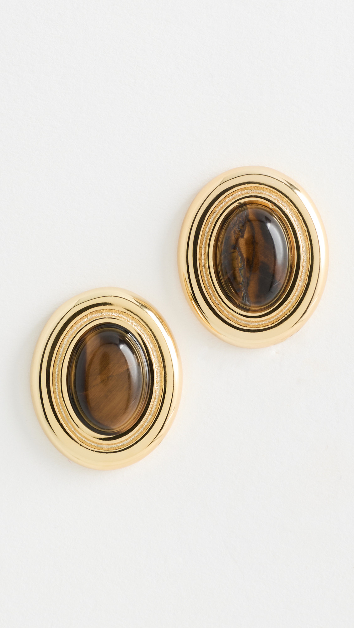 Heaven Mayhem Prize Earrings Tigers Eye Gold One Size | Shopbop