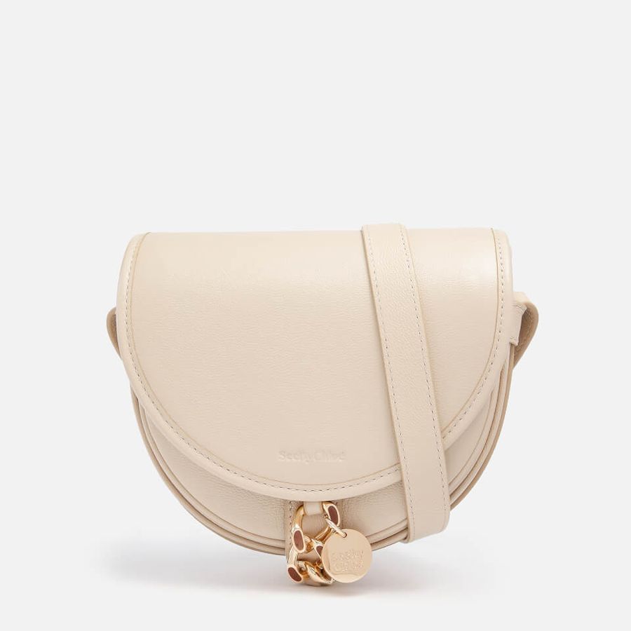 See By Chloé Women's Small Mara Saddle Bag - Cement Beige | Coggles (Global)