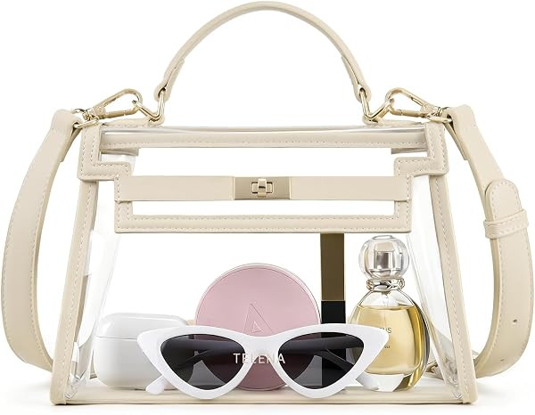 Telena Clear Bag for Stadium Events PVC Transparent Crossbody Purse | Amazon (US)