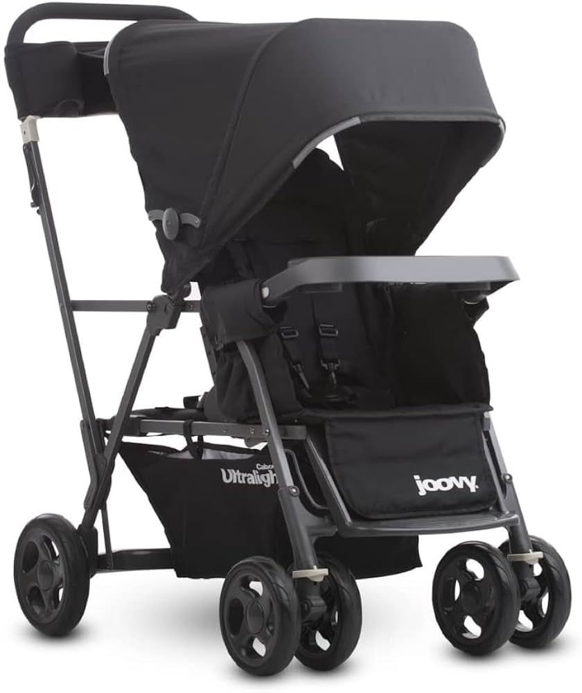 Joovy Caboose Ultralight Sit and Stand Double Stroller with Rear Bench and Standing Platform, 3-W... | Amazon (US)