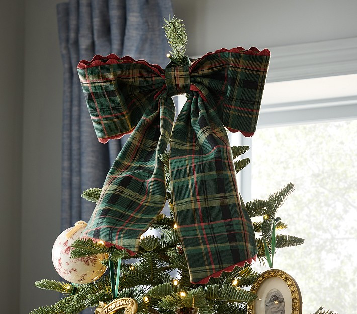 Chris Loves Julia Oversized Bow Christmas Tree Topper | Pottery Barn Kids