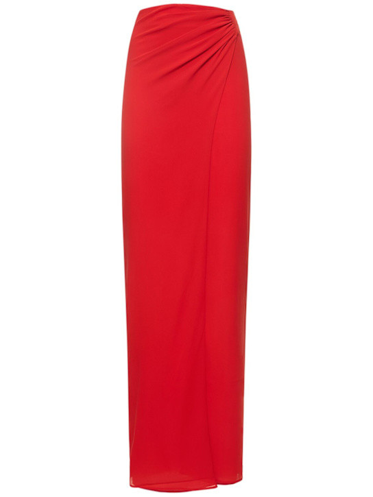 Phoebe stretch silk midi wrap skirt | Luisaviaroma