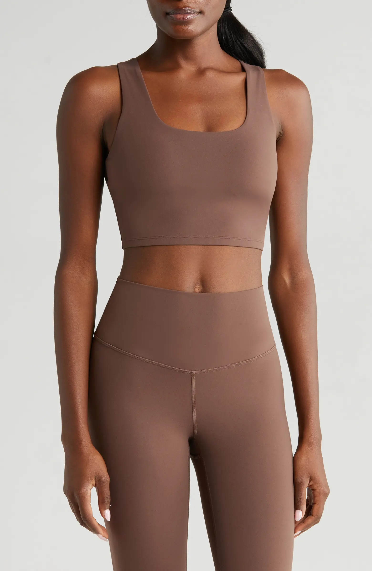 Studio Luxe Longline Twisted Sports Bra | Nordstrom