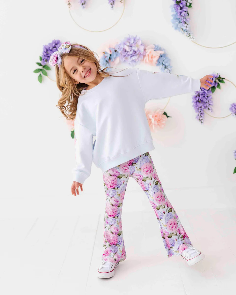 Petal Me This Crew Neck & Bell Bottoms Set | Bums & Roses