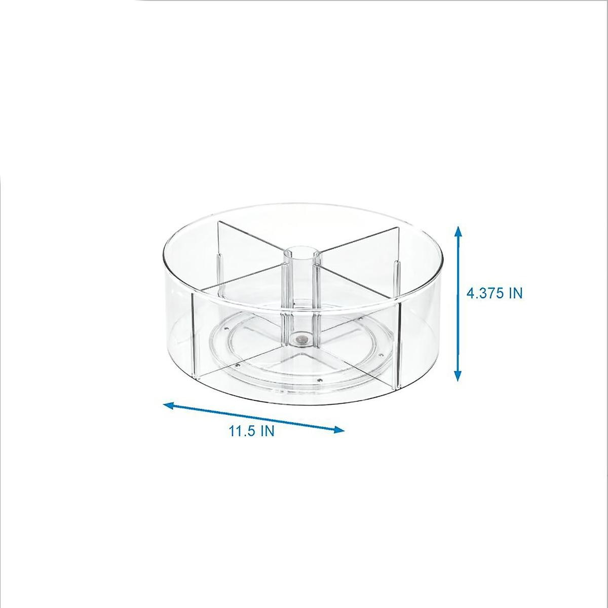 THE HOME EDIT Divided Turntable Clear | The Container Store