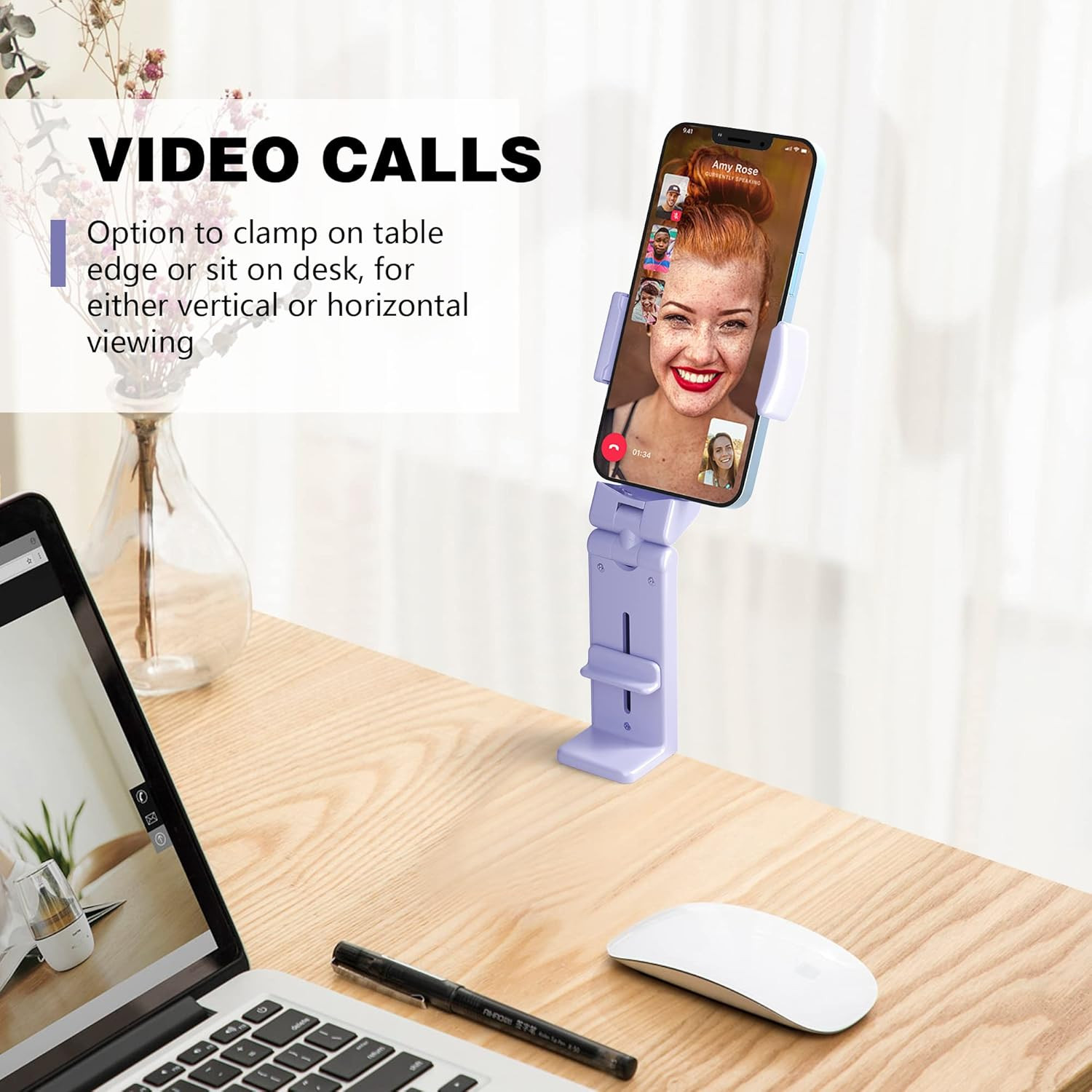 Perilogics Universal Airplane in Flight Phone Mount. Handsfree Phone Holder for Desk with Multi-D... | Amazon (US)