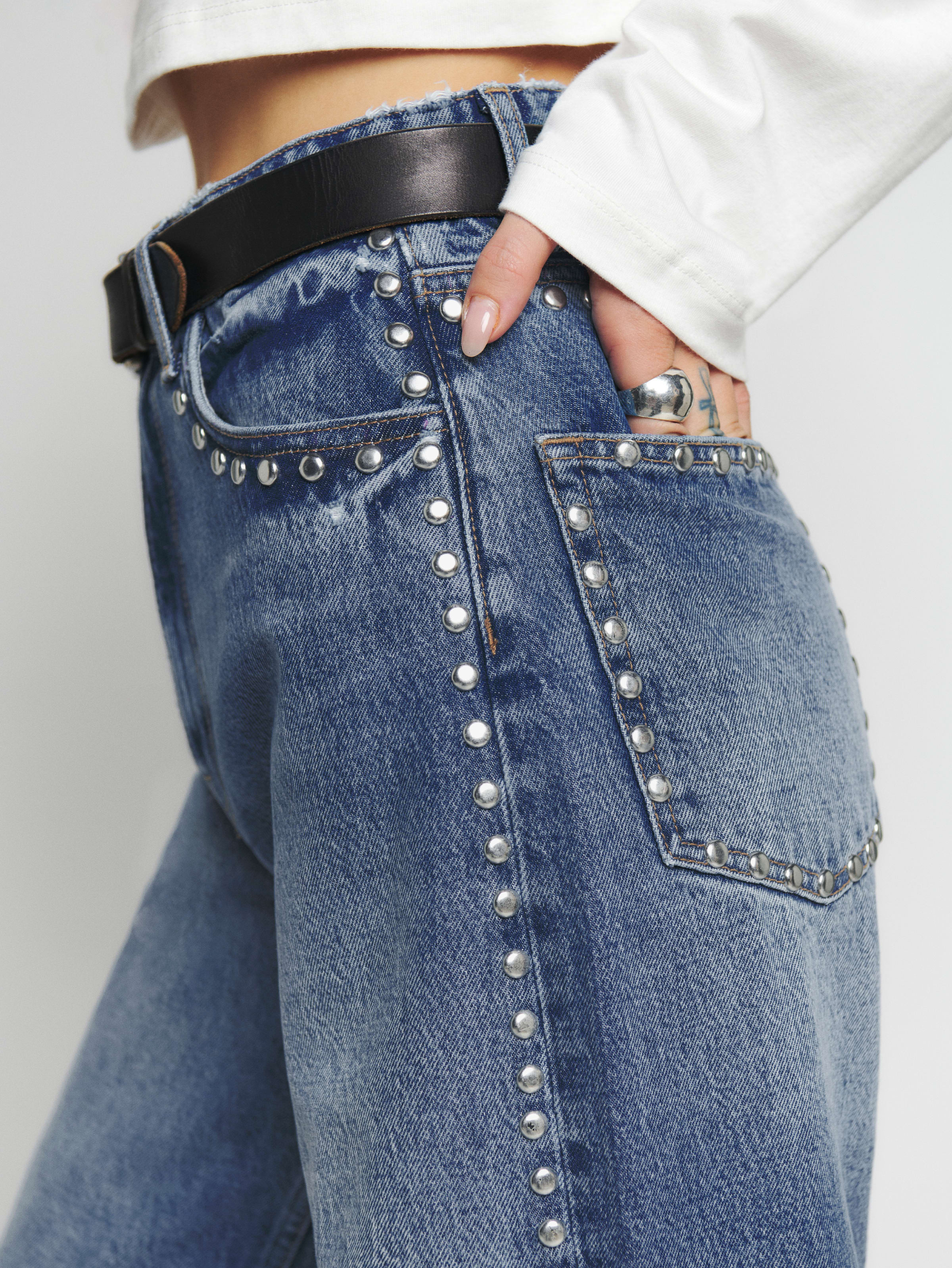 Cary High Rise Slouchy Wide Leg Jeans | Reformation (Global)