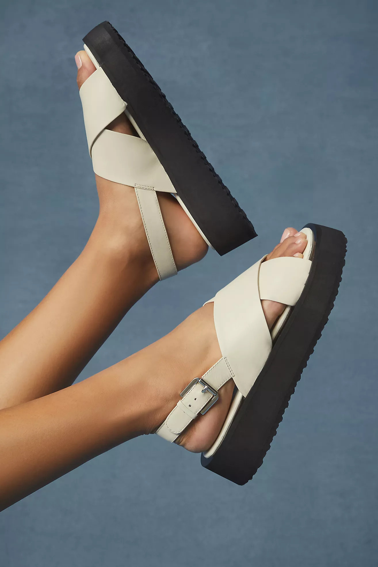 Maeve Cross-Strap Platform Sandals | Anthropologie (US)
