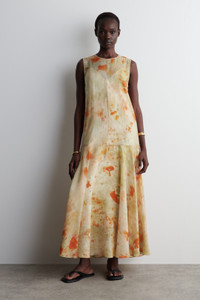 Click for more info about SHEER FLORAL-PRINT MAXI DRESS - MULTICOLORED / FLORAL