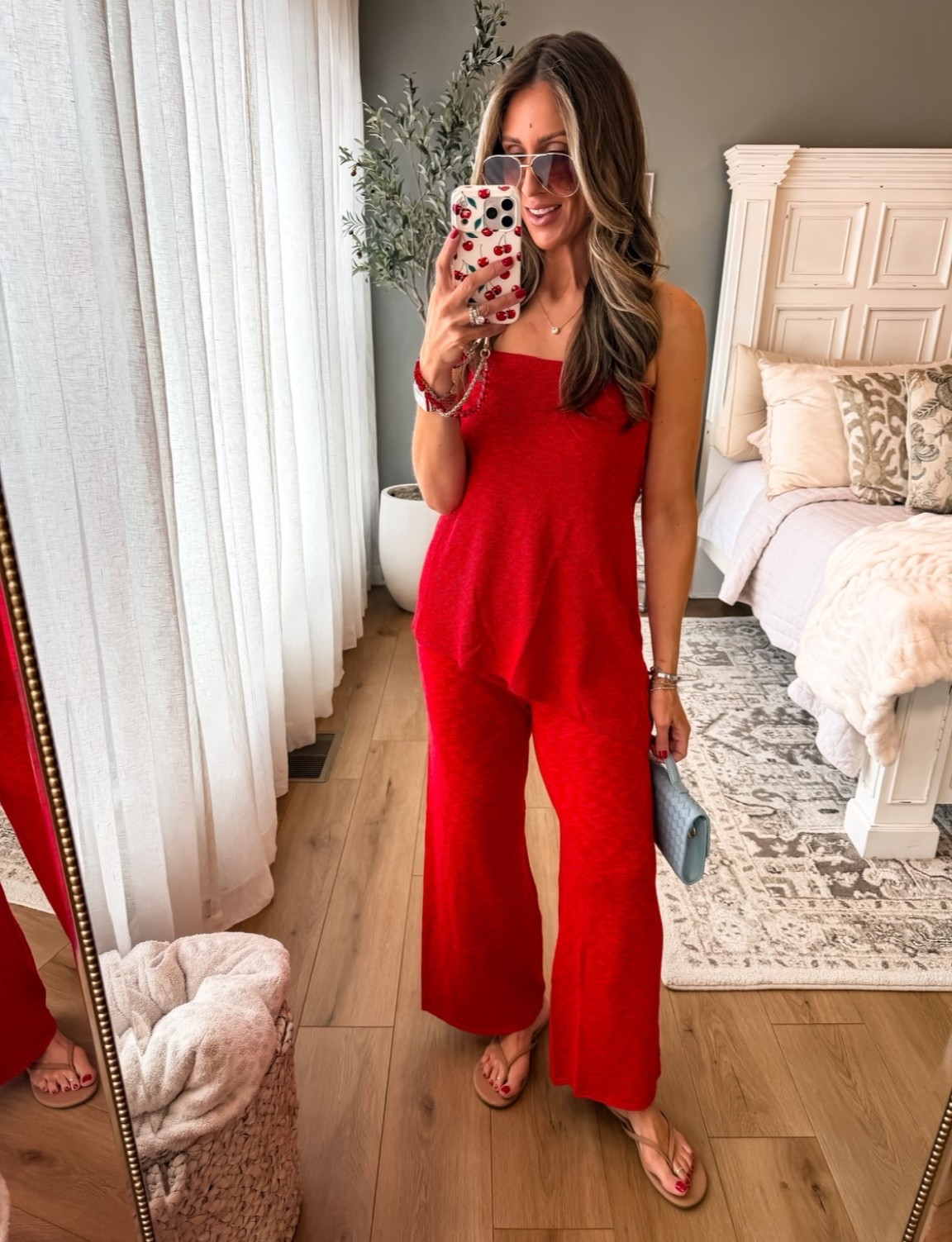 This red  set is so good for summer. It’s lightweight, super soft, and one of those easy throw on outfits that still feels put together. I love the strapless top with the flowy wide leg pants, perfect with flip flops for an effortless warm weather look.

red lounge set, summer outfit, matching set, casual chic, wide leg pants, vacation outfit, comfy outfit, amazon fashion, easy outfit, themominstyle

#LTKootd #LTKOver40 #LTKSeasonal