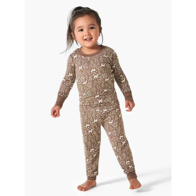 Modern Moments by Gerber Toddler Girl Tight Fitting Pajamas Set, 2-Piece, Sizes 12M-5T | Walmart (US)