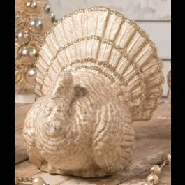 Ivory & Gold Turkey Thanksgiving Decoration | The Well Appointed House, LLC