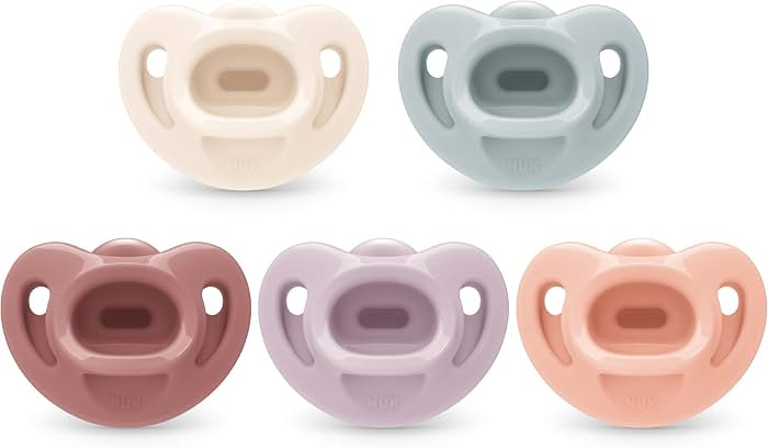 NUK 100% Silicone Comfy Orthodontic Pacifiers, 0-6 Months, Pink Fashion, Timeless Collection, 5 C... | Amazon (US)