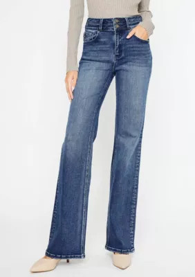 Kancan Women's Onyx Essentials Ultra High Rise Wide Flare Jeans, 26 | Belk