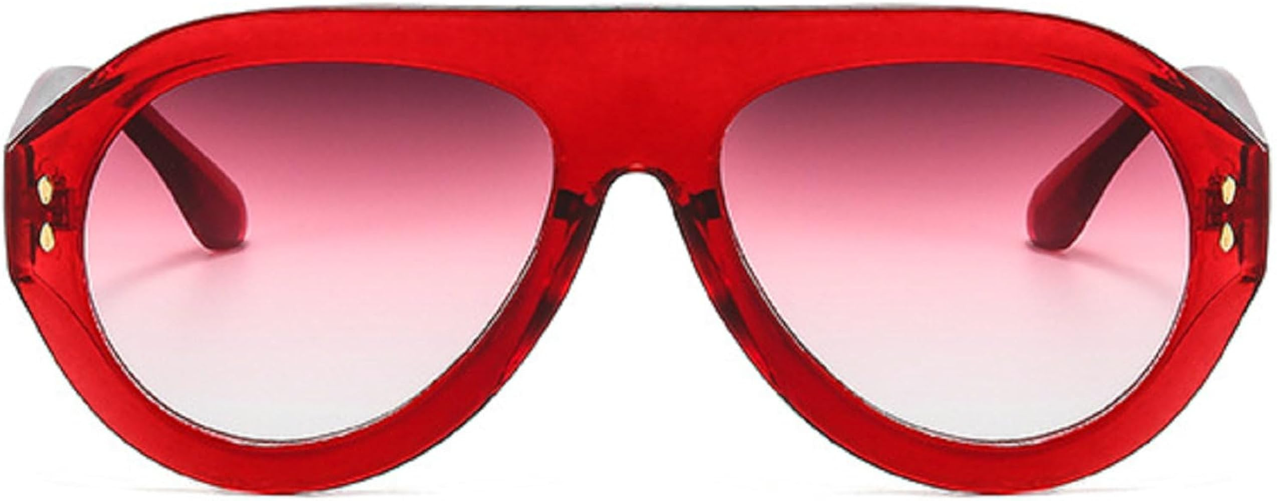 Popular Fashion Pilot Sunglasses Women Shades UV400 Retro Rivets Decoration Gradient Trending Men... | Amazon (US)