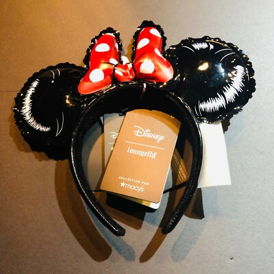 Disney Parks Loungefly Minnie Mouse Red  Bow Balloon Ears Headband NWT | eBay US