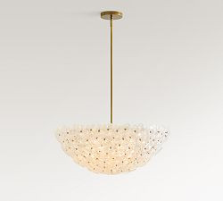 Nicolette Glass Floral Round Chandelier (26") | Pottery Barn (US)