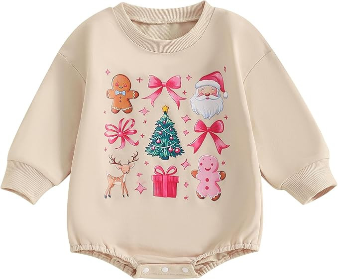 BemeyourBBs Newborn Baby Boy Girl Fall Winter Clothes Long Sleeve Bubble Sweatshirt Romper Cute I... | Amazon (US)
