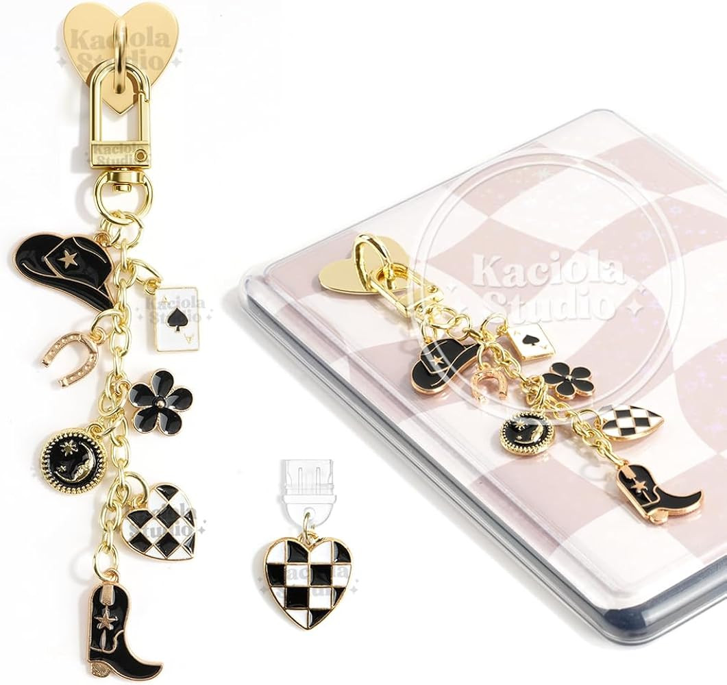 Kaciola Charm Chains for E-Reader with a Type C Charm, Cute E-reader Phone Charms Bracelets Acces... | Amazon (US)