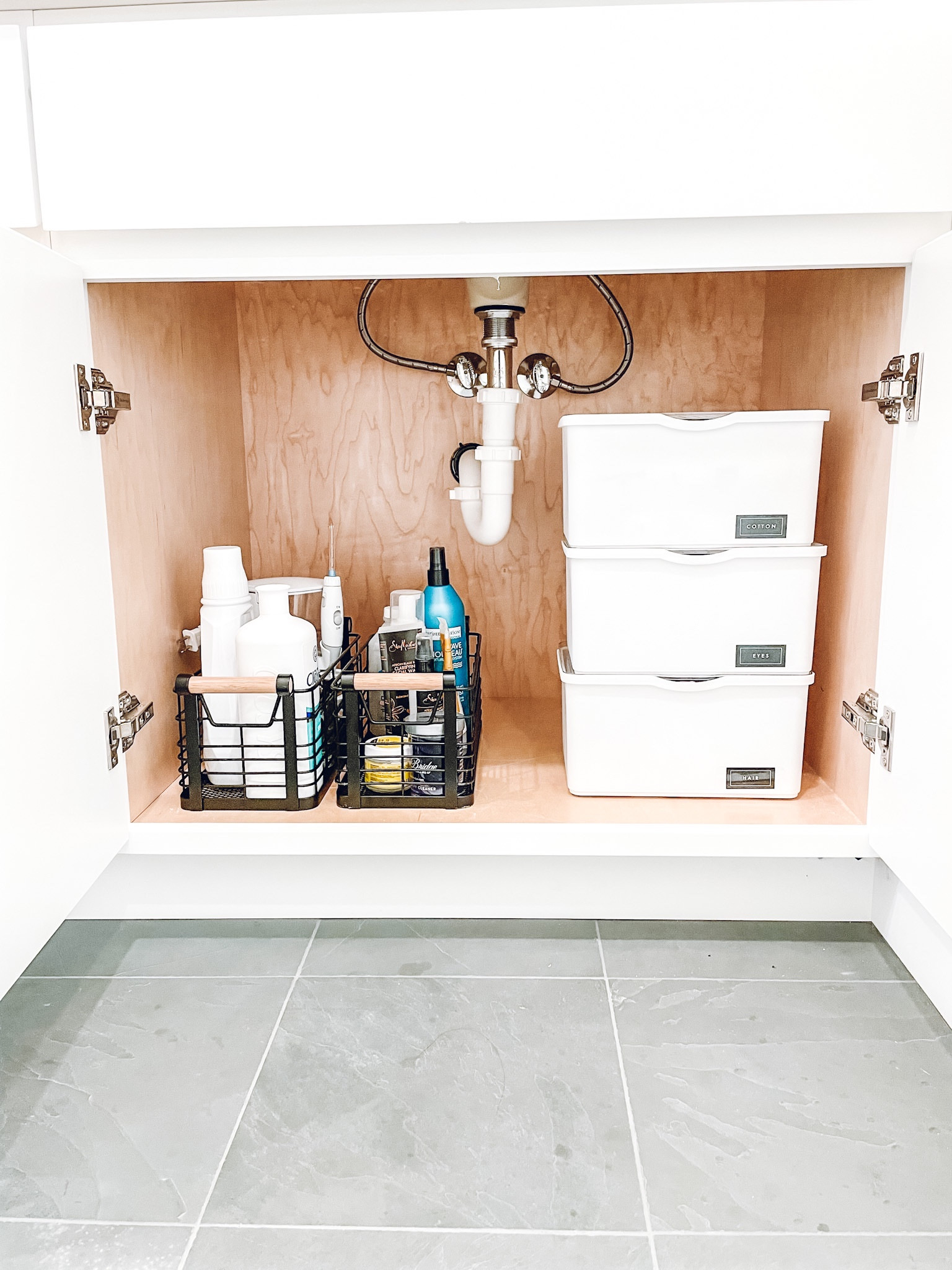 Under the sink organization. Brightroom wire basket. Amazon Brother P-Touch and Greencycle label tape✨

#LTKfamily #LTKhome #LTKbeauty