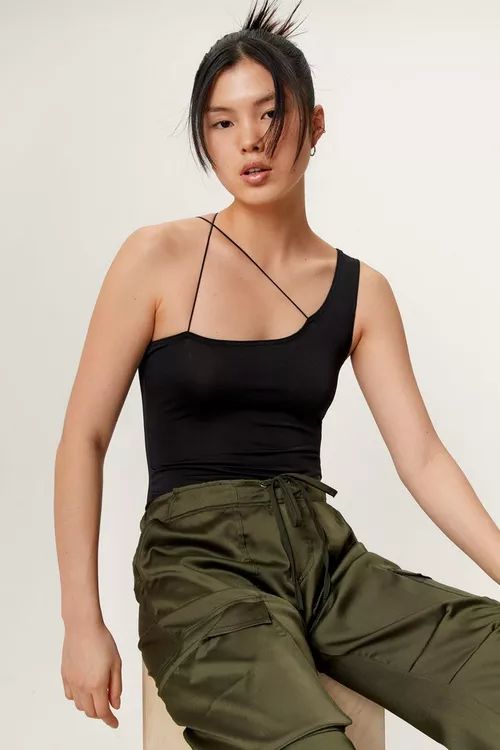 Recycled Slinky One Shoulder Bodysuit | Nasty Gal (US)