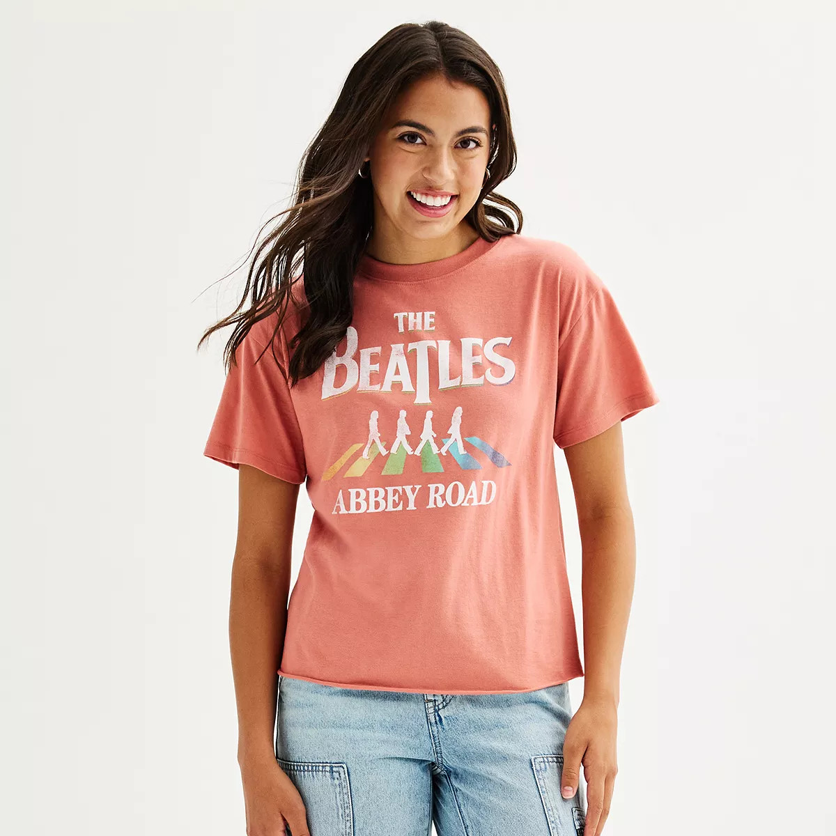 Juniors' The Beatles Rainbow Abbey Road Graphic Tee | Kohl's