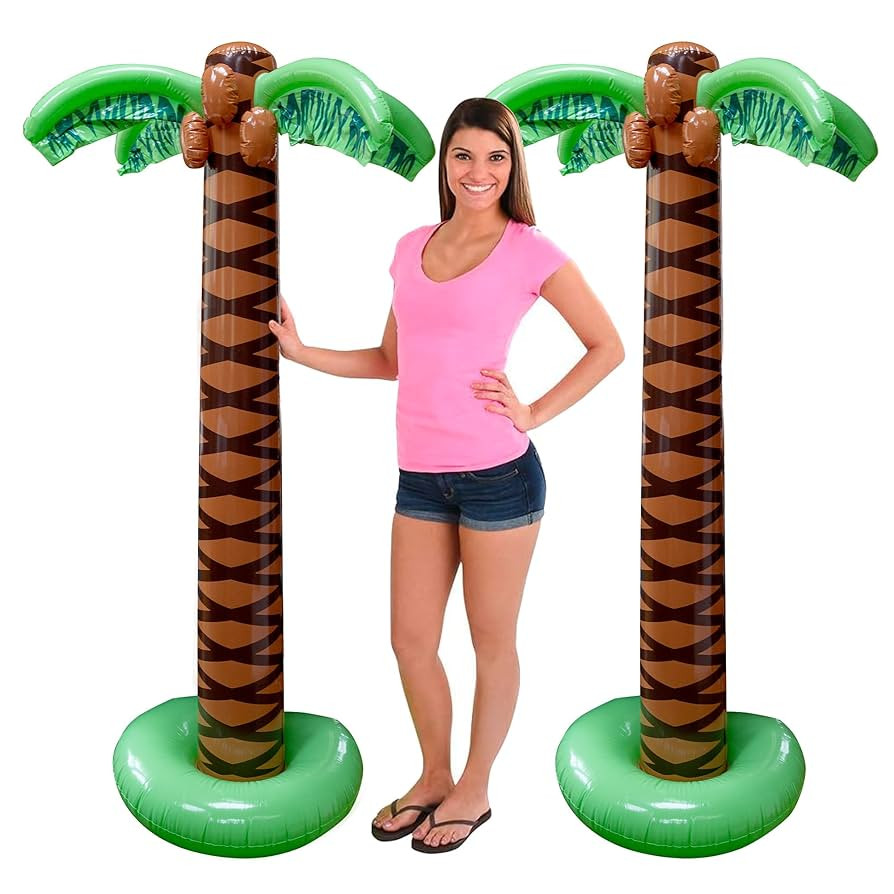 Giant Inflatable Palm Trees - 2 Pack - 6 Foot Super Sturdy Trees for Luau Parties, Beach Decor, P... | Amazon (US)