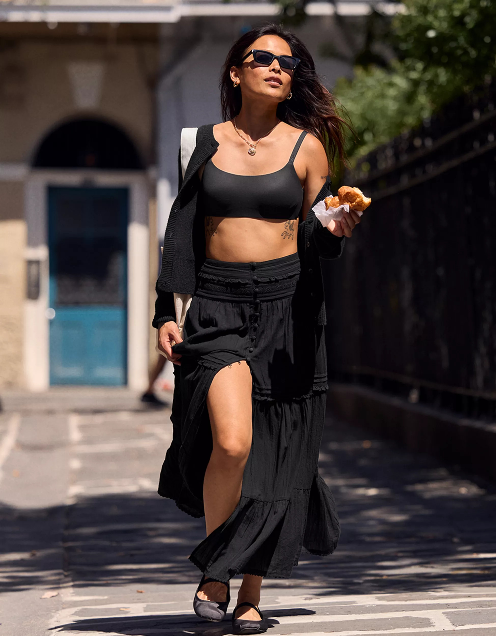 Aerie Boho Button Maxi Skirt | Aerie