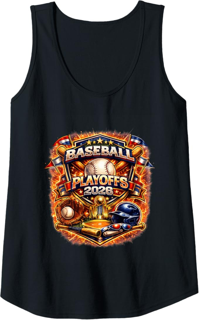 Baseball Playoffs 2026 Graphic Vintage Style Design Tank Top | Amazon (US)