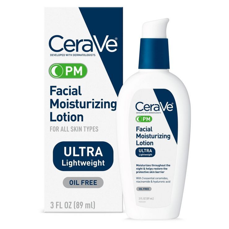 CeraVe Face Moisturizer, PM Facial Moisturizing Lotion, Night Cream for Normal to Oily Skin | Target