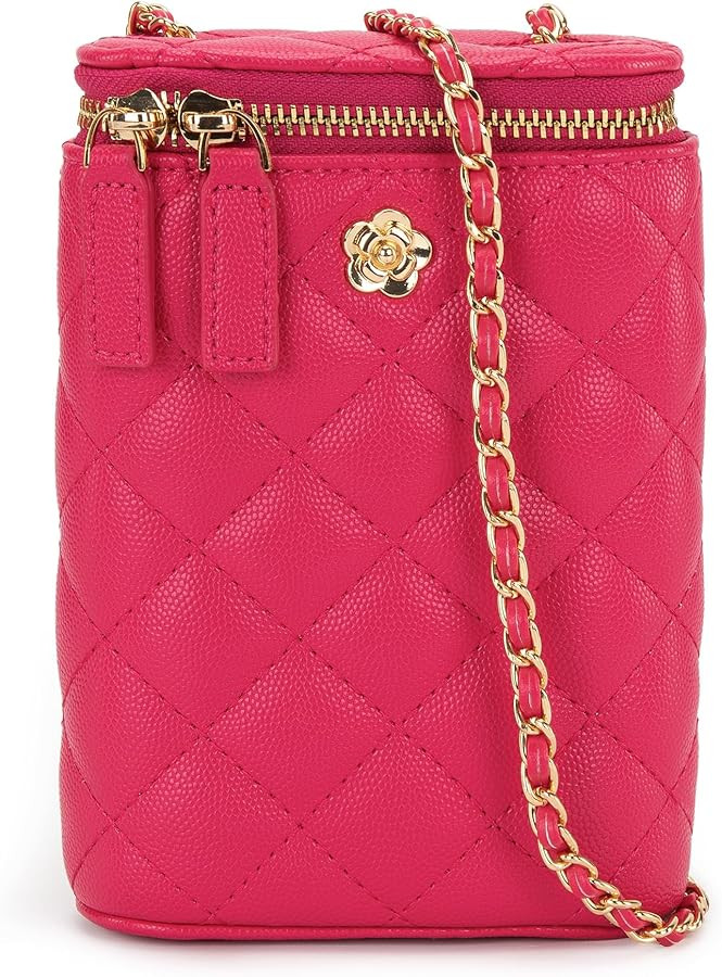 Montana West Small Crossbody Cell Phone Purse for Women Soft Chain Quilted Cellphone Wallet Bag | Amazon (US)