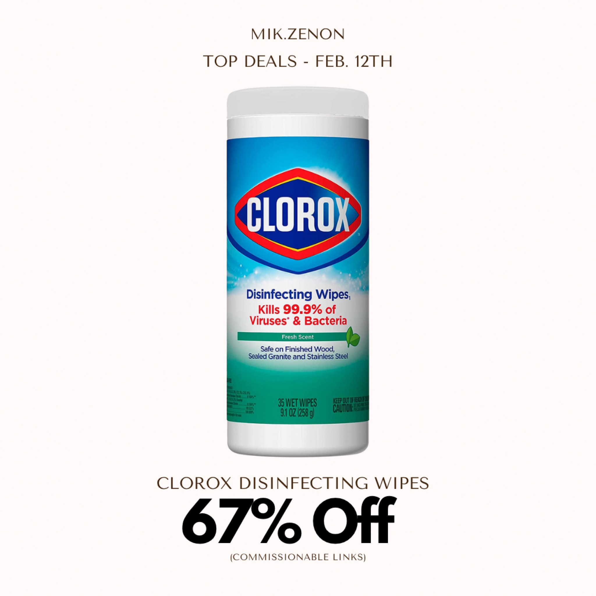 Price Drop Alert 🚨 67% off these Clorox disinfecting wipes. They eliminate 99.9% of household germs and are great for kitchen grease!

#LTKsalealert #LTKhome #LTKunder50